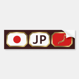 Voiture Autocollant de drapeau du Japon avec carte