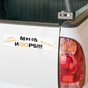 Voiture Autocollant de mars HOOPS Basketball