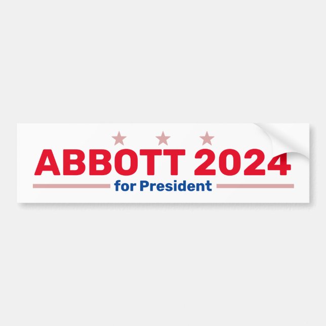 Voiture Autocollant de pare-chocs Abbott 2024 (Devant)
