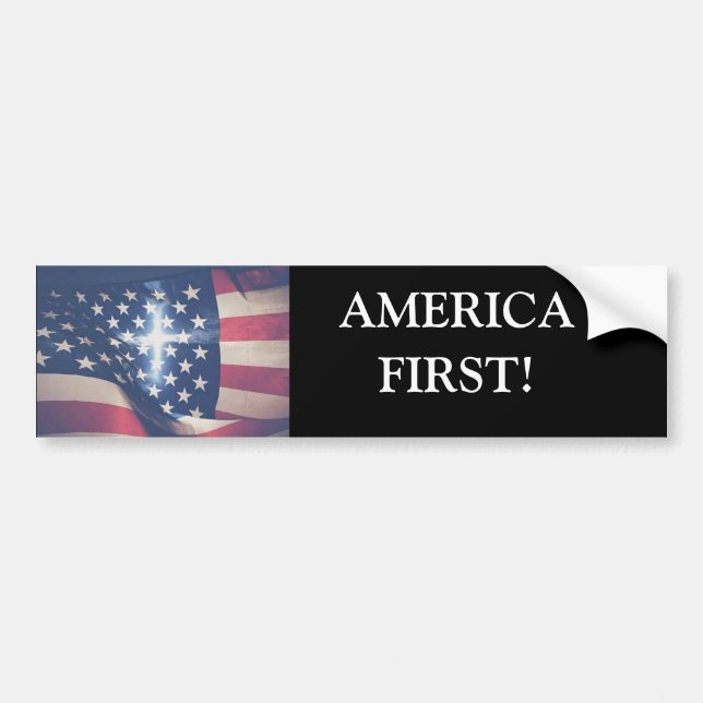 Voiture Autocollant de pare-chocs America First (Devant)