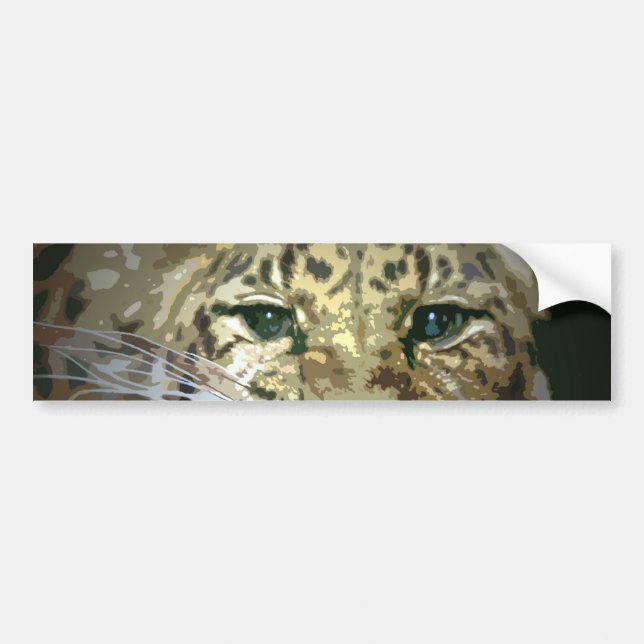 Voiture Autocollant de pare-chocs avec yeux de léopard sau (Devant)
