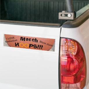 Voiture Autocollant de pare-chocs Basketball Mars PANIER