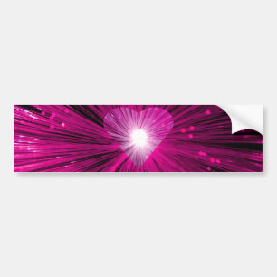 Voiture Autocollant de pare-chocs Coeur rose