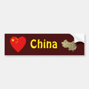 Voiture Autocollant de pare-chocs Drapeau de la Chine en f