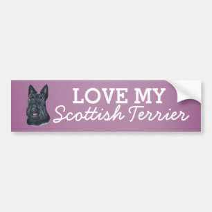 Voiture Autocollant de pare-chocs écossais Terrier