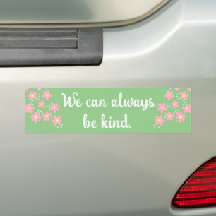 Voiture Autocollant de pare-chocs floral "Nous pouvons tou