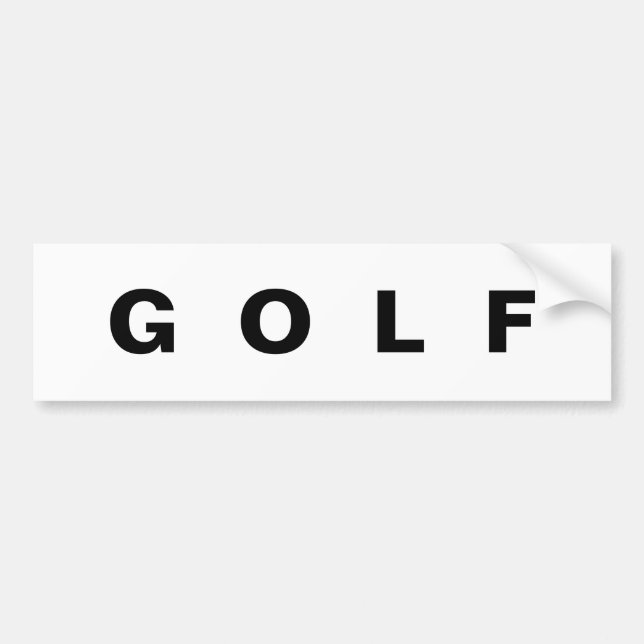 Voiture Autocollant de pare-chocs GOLF (Devant)