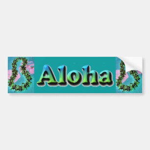 Voiture Autocollant de pare-chocs Hawaiian Aloha Lei