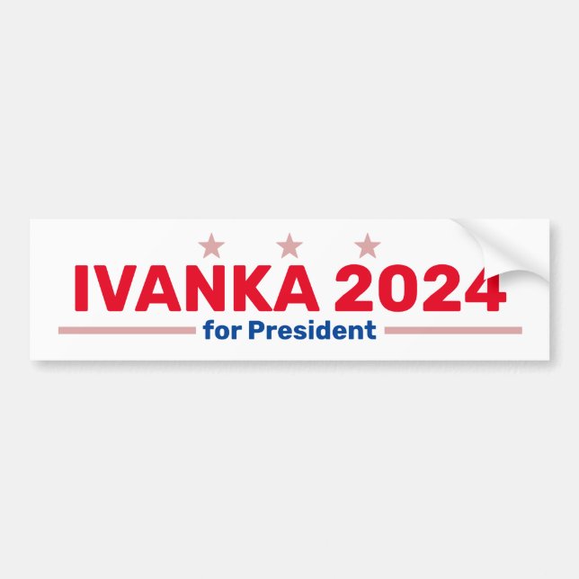 Voiture Autocollant de pare-chocs Ivanka 2024 (Devant)