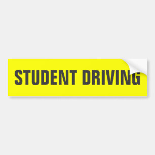 Voiture autocollant de pare-chocs jaune pour nouveau condu