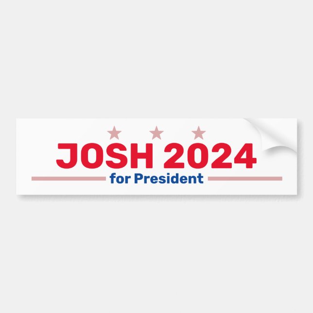 Voiture Autocollant de pare-chocs Josh 2024 (Devant)