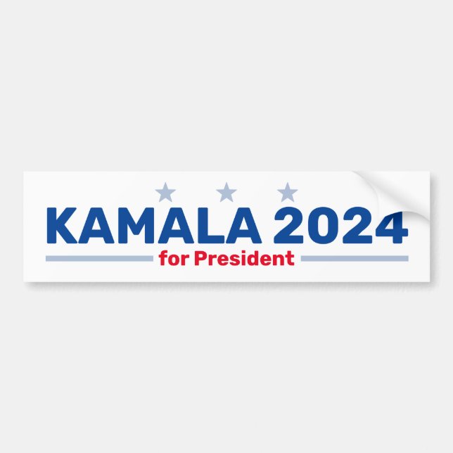 Voiture Autocollant de pare-chocs Kamala 2024 (Devant)