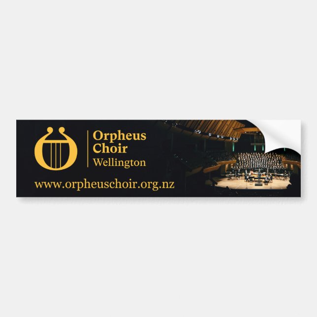 Voiture Autocollant de pare-chocs Orpheus Choir Wellington (Devant)