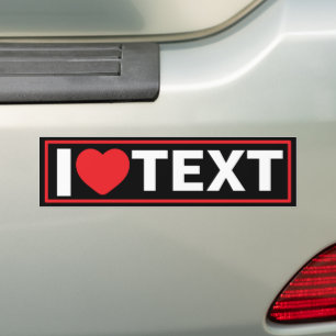 Voiture Autocollant de pare-chocs personnalisé I Heart mod