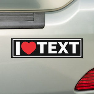 Voiture Autocollant de pare-chocs personnalisé I Heart mod