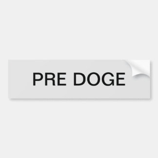 Voiture Autocollant de pare-chocs PRE DOGE (argent/noir)