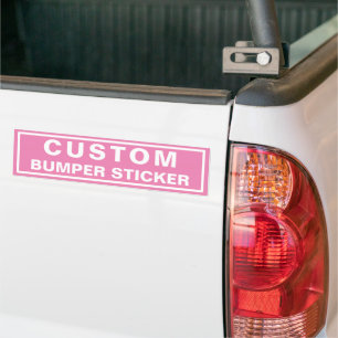 Voiture Autocollant de pare-chocs rose personnalisé avec v