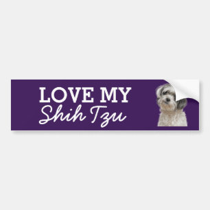 Voiture Autocollant de pare-chocs Shih Tzu