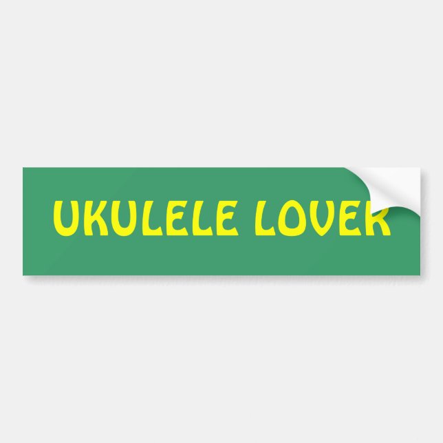 Voiture autocollant de pare-chocs UKULELE LOVER (Devant)