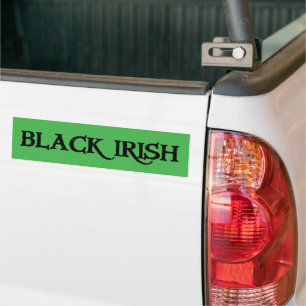 Voiture Autocollant de pare-chocs vert irlandais noir