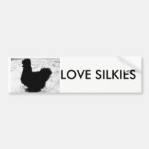 Autocollant de poulets de silkie d'amour