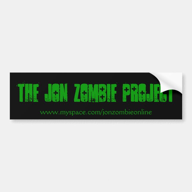 Voiture Autocollant de projet de zombi de Jon (Devant)