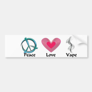 Voiture Autocollant de Vape d'amour de paix
