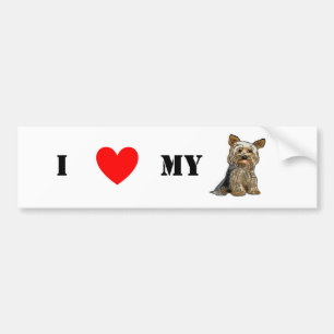 Voiture Autocollant de Yorkies d'amour
