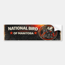 Autocollant drôle de moustique, oiseau national du