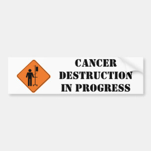 Voiture autocollant en cours de destruction de cancer