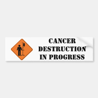Voiture autocollant en cours de destruction de cancer