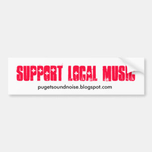 Voiture Autocollant local de musique de soutien
