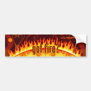 Voiture autocollant obtenu de rouge du feu