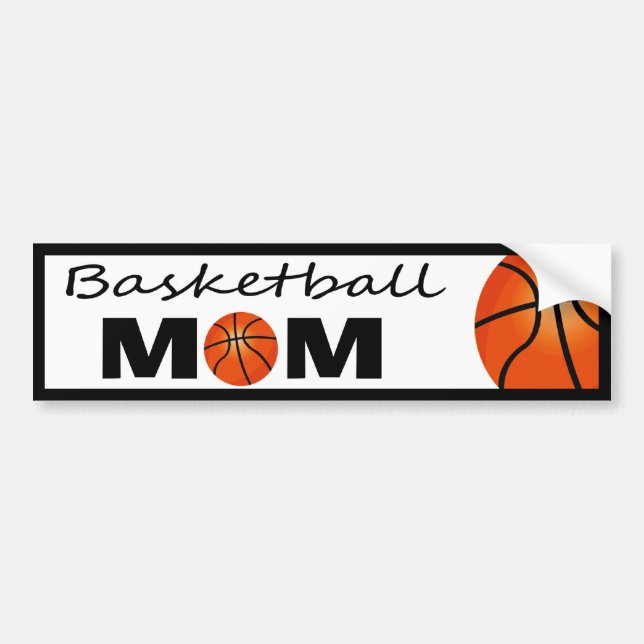 Voiture Autocollant pare-chocs maman de basket-ball (Devant)