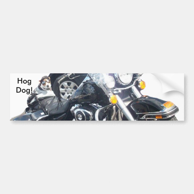 Voiture Autocollant pare-chocs pour chien de porc (Devant)