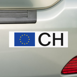 Voiture autocollant pare-chocs UE avec lettres de code pay