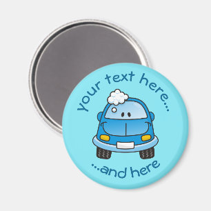 Voiture bleue avec Magnet de bulles