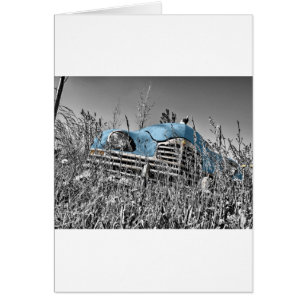 Voiture bleue vintage