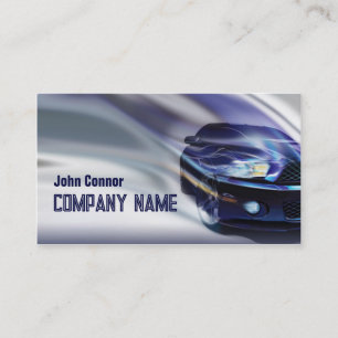 Voiture Blue Mustang Dans La Carte De Mouvement Gr
