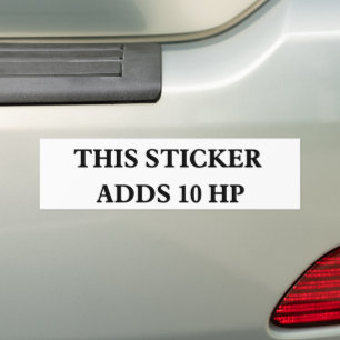 Voiture Cet autocollant ajoute un pare-chocs de 10 CV