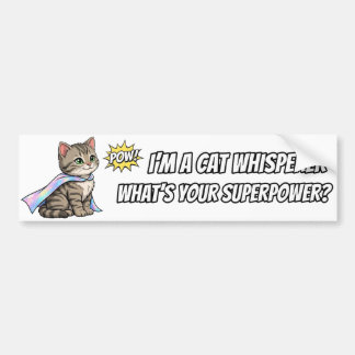 Voiture Chuchoteur de Chat Autocollant Drôle Tabby Superpo