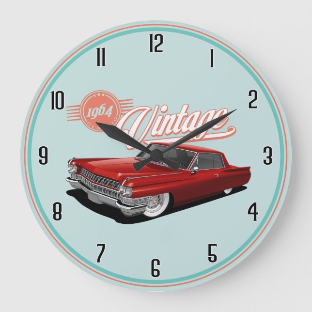 Voiture Classique 1964 Grande horloge (Recto)