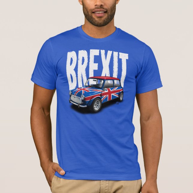Voiture classique de Brexit mini sur le T-shirt (Devant)