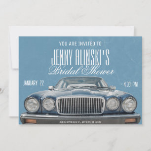 Voiture classique douche nuptiale Invitation