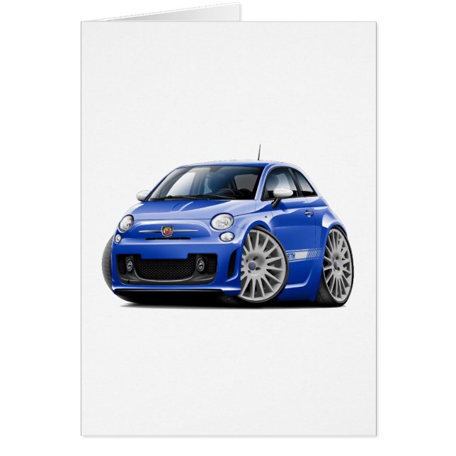 Voiture de bleu de Fiat 500 Abarth (Devant)