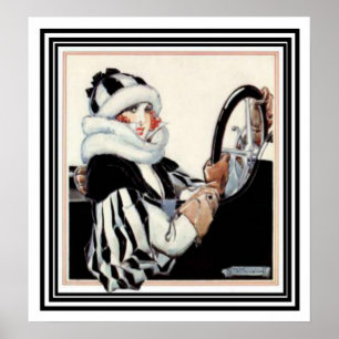 Voiture de conduite pour filles - Art Déco Imprime