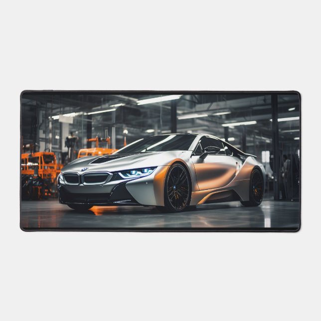 voiture de course futuriste en aluminium (Recto)
