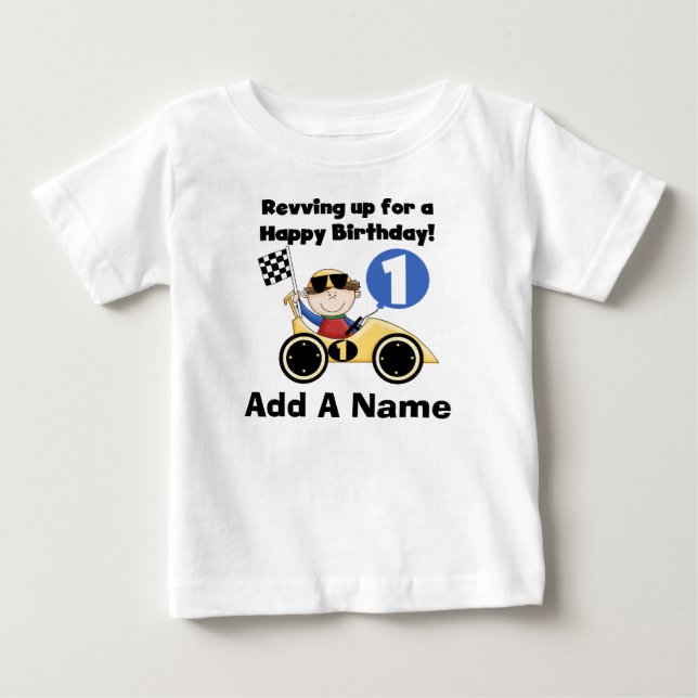 Voiture de course Jaune Personnalisée 1er Tshirt A (Devant)