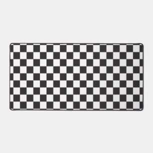 Voiture de course Noir blanc Checker Motif Drapeau