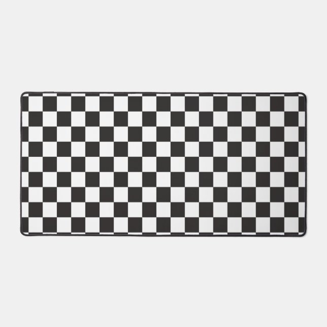 Voiture de course Noir blanc Checker Motif Drapeau (Recto)